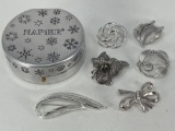 Napier Aluminum Gift Box and Other Brooches