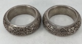 Very Early Matching Pair of Large Asian Bangle Bracelets