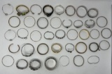 Large Collection of Costume and Various Metal Bangle Bracelets