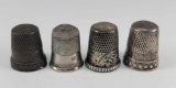 4 Sterling Thimbles - (3)#10, 11 - 0.54 ozt total