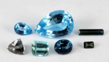 Unset Tourmaline and Topaz Stones, Various cuts