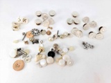 Grouping of Mother of Pearl Cuff Buttons and other Buttons