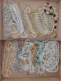 Large Amount of Faux Pearl Beaded Necklaces