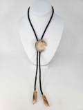 Antler Carved Eagle Head Bolo Tie