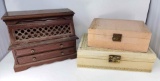 3 Jewelry Boxes Including 1 with Ballerina (Appears to be working)