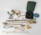 Costume Jewelry Bracelets, Pins, Rings, etc. Some as-is
