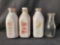 4 Milk Bottles- Major's, Martin, Bechtel's, Other