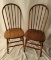 Pair of Oak Bent Back Side Chairs