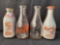 4 Milk Bottles- Nelson's, Burnite's Dairy & Major's Dairy