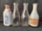 4 Milk Bottles- Levengood, Burnite's Dairy, Bechtel's