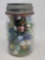 Canning Jar with Marbles and Zinc Lid