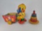 Wooden Stacking Rings and Fisher Price Walking Duck Cart
