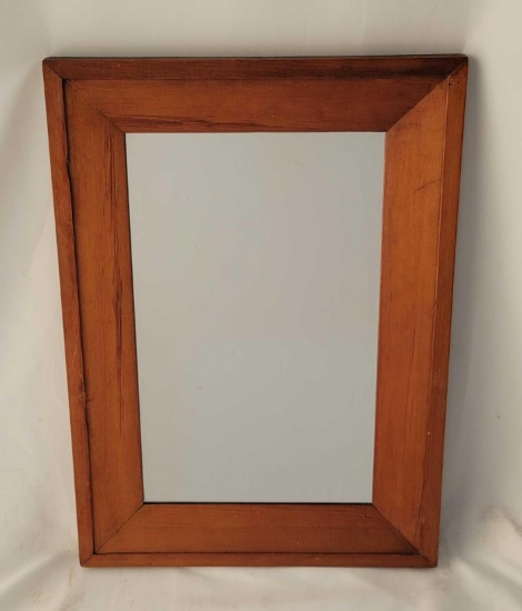 Early Pine Framed Mirror