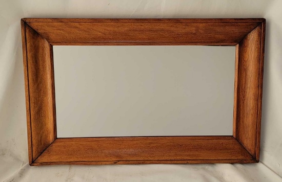 Early Ogee Pine Framed Mirror
