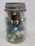 Canning Jar with Marbles and Zinc Lid