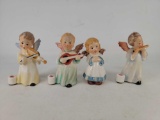 3 Goebel Musical Angel Candle Holders and Goebel Angel Figure