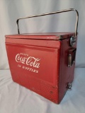 Vintage Metal Coca-Cola Cooler with Insert
