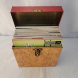 Record Case with 45 RPM Records