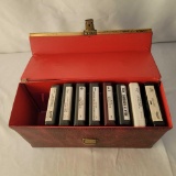 8-Track Tapes in Carrying Case