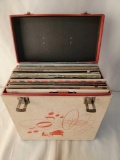 Record Case with 33 RPM Records