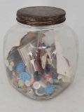 Large Jar of Loose and Carded Buttons
