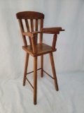 Doll Sized Wooden High Chair - some damage