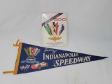 Vintage Auto Racing Felt Pennant and Official Program, 1972