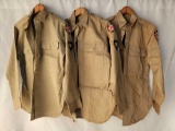 3 Khaki Military Shirts