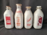 4 Milk Bottles- Martin, Superior and Baldwin Frankford Dairies