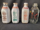 4 Milk Bottles- Bechtel's, Rosenberger's and Eachus