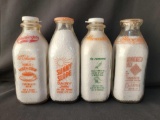 4 Milk Bottles- Rosenberger's, Sunny Slope, Showalter's
