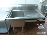 Prep sink with sideboard