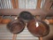 Pair of Cast Iron Skillets with 1 lid