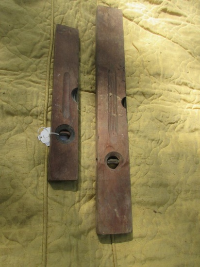 Pair of wood frame levels