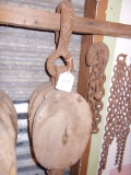 Wood Double Pulley