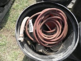 Tub of hose and misc.