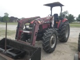 Case IH JX75 tractor with loader and spear
