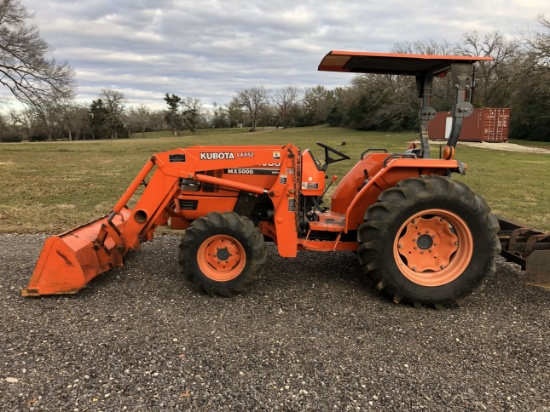 Kubota MX5000 OROP MFWD w/ FEL Tractor Franklin TX