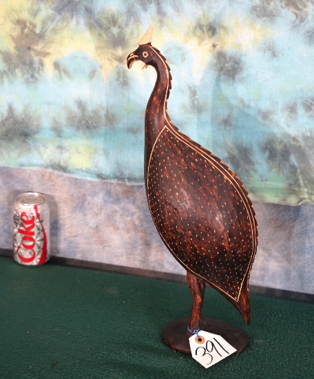 Hand Carved African Speckled Guinea Fowl