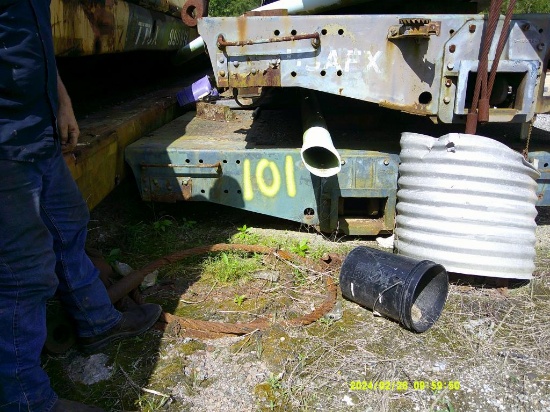Grey flat car 9 1/2 ft wide  46 1/2 ft long solid