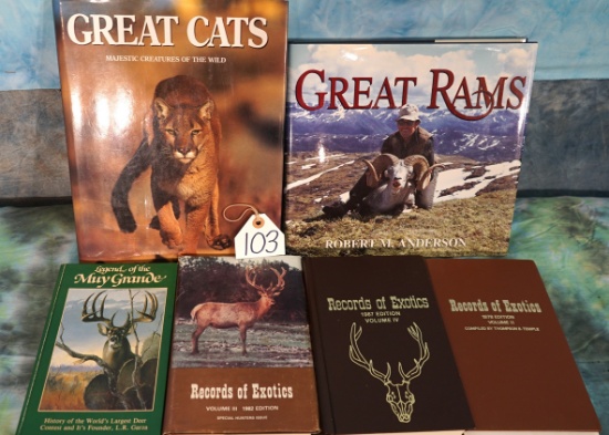 (6) Books About Big Game Hunting and Records of Exotic Animals