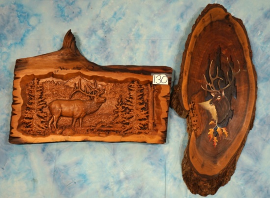 (2) Very Attractive Elk Decorations for the Wall