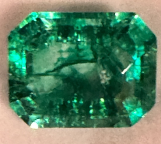 9.15Cts. Emerald Beryl Type and Emerald Cut Certified Loose Gemstone