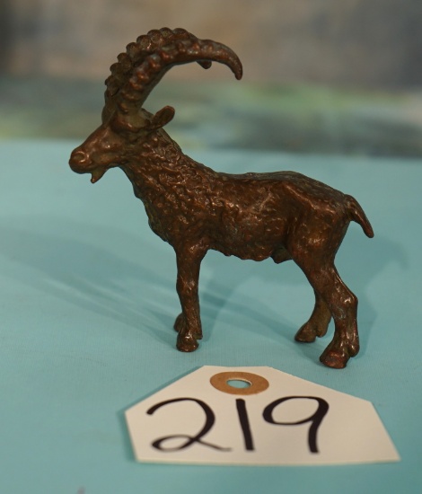 Very Nice Nubian Ibex Goat Solid Bronze