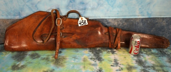 Good Leather Gun Carrying Case for Pack Saddle Horse Hunt
