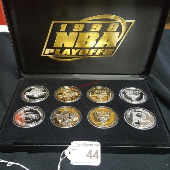 1998 NBA Playoffs Coin Set COA