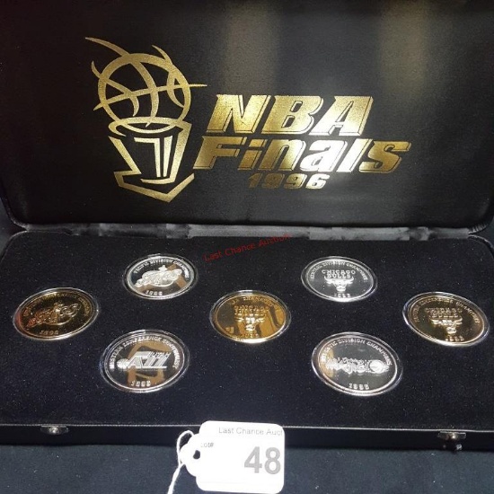 1996 NBA Finals Coin Set COA