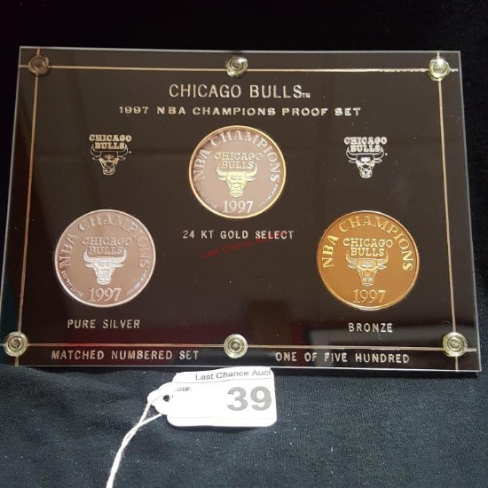 Chicago Bulls 1997 NBA Champions Proof Set