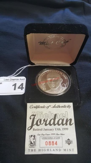 Michael Jordan Retirement Coin 1/13/1999 (COA)