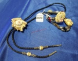 Womens Bolo Tie & Bracelet Set